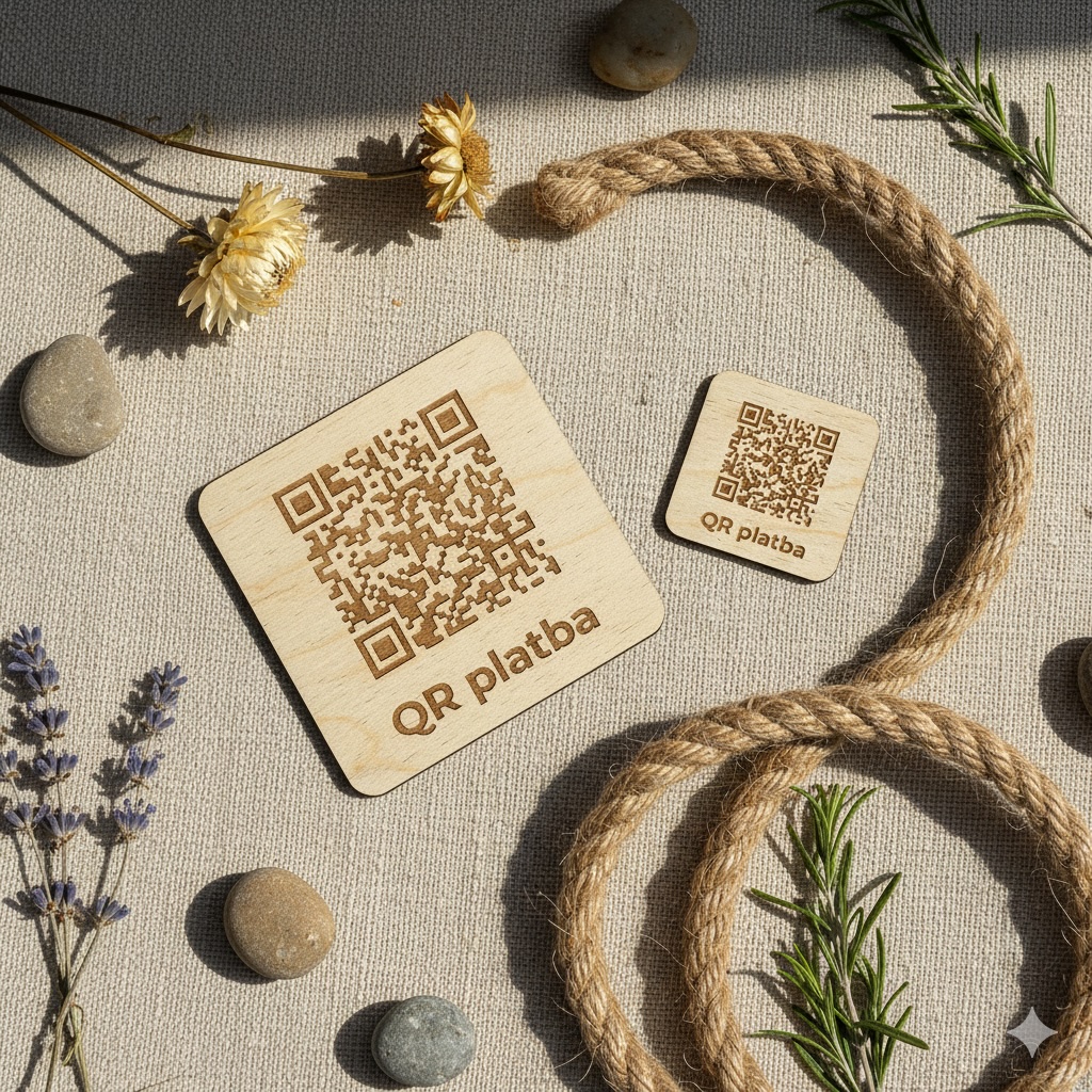 Destička s QR kódem pro okamžité platby