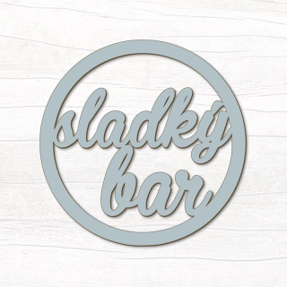 Sladký bar v kruhu (modro-šedý)