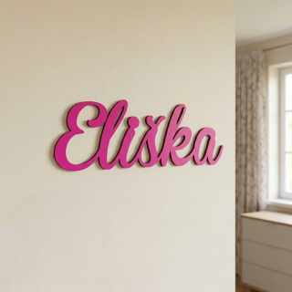 Dřevěné jméno (růžové)
