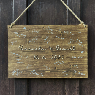 Kniha hostů na vzkazy a podpisy