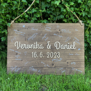 Kniha hostů na vzkazy a podpisy