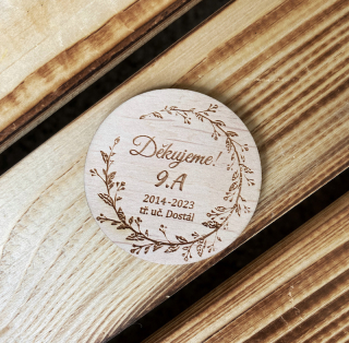 Upomínkové magnetky pro žáky