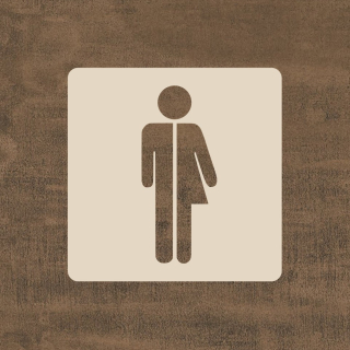 Dřevěná cedulka - WC 