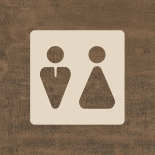 Dřevěná cedulka - WC 