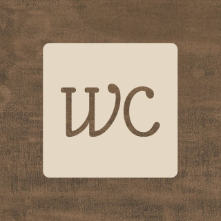 Dřevěná cedulka - WC
