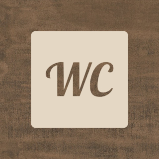 Dřevěná cedulka - WC 