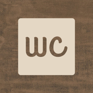 Dřevěná cedulka - WC 