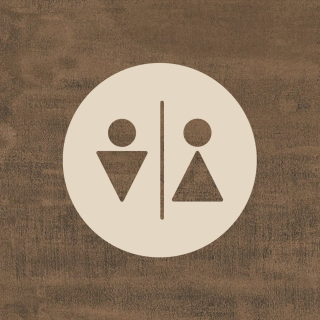 Dřevěná cedulka - WC 