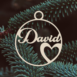 Dřevěná vánoční ozdoba se jménem