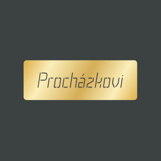 Jmenovka na dveře (zlaté plexisklo)