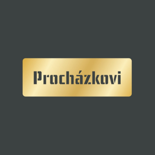 Jmenovka na dveře (zlaté plexisklo)