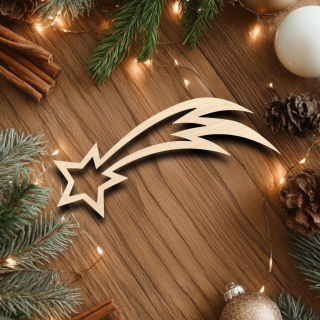 Dřevěná vánoční kometa