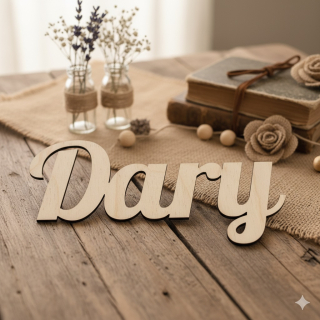 Dřevěný nápis - Dary