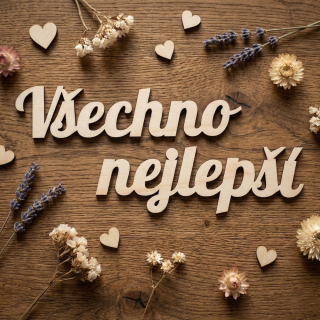 Dřevěný nápis - Všechno nejlepší