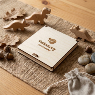 Dřevěná krabička na první zuby