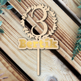 Zápich do dortu se jménem a rokem