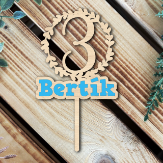 Zápich do dortu se jménem a rokem