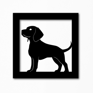 Dřevěný obrázek - Štěně
