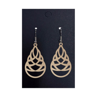 Dřevěné geometrické náušnice