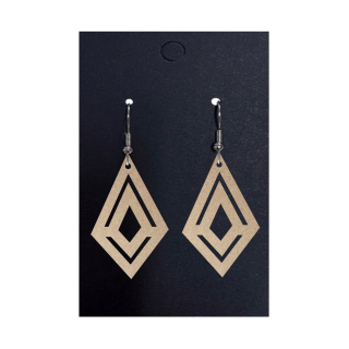 Dřevěné geometrické náušnice