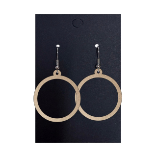 Dřevěné geometrické náušnice - Kruhy