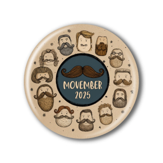 Movember placka nebo magnetka