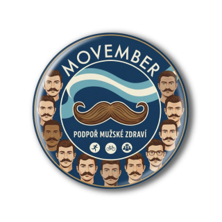 Movember placka nebo magnetka