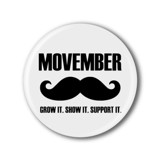 Movember placka nebo magnetka
