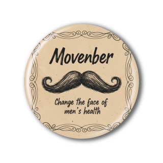 Movember placka nebo magnetka