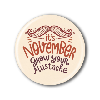 Movember placka nebo magnetka