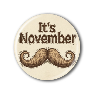 Movember placka nebo magnetka
