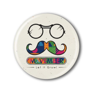 Movember placka nebo magnetka
