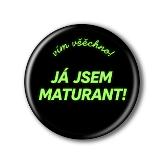 Připínací placka - Maturant