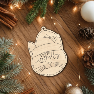 Dřevěná vánoční ozdoba k dokreslení