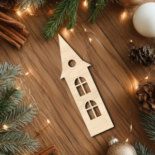 Dřevěná dekorace - Vánoční domeček