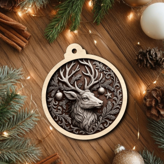 Dřevěná vánoční ozdoba