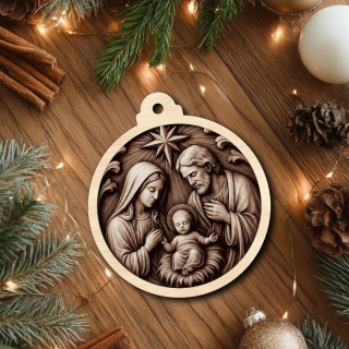 Dřevěná vánoční ozdoba