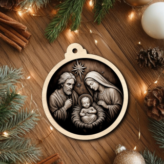 Dřevěná vánoční ozdoba