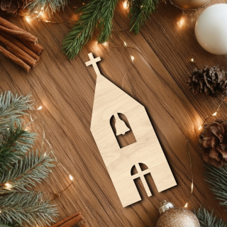 Dřevěná dekorace - Vánoční domeček