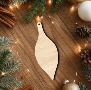 Dřevěná vánoční ozdoba k dotvoření