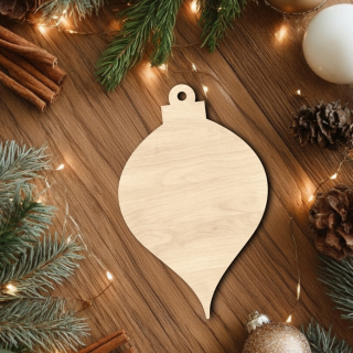 Dřevěná vánoční ozdoba k dotvoření