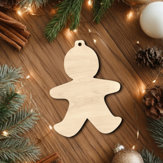 Dřevěná vánoční ozdoba k dotvoření