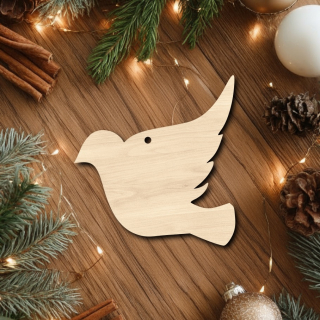 Dřevěná vánoční ozdoba k dotvoření