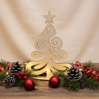 Dřevěný vánoční stromeček