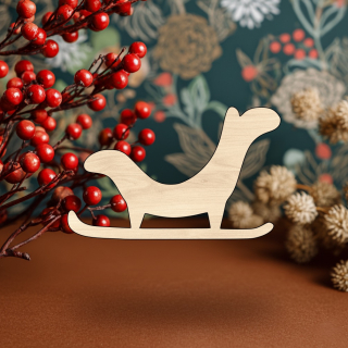 Dřevěný výřez pro tvoření - Saně