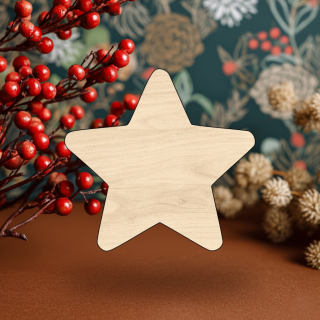 Dřevěný výřez pro tvoření - Hvězda