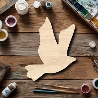 Dřevěný výřez pro tvoření - Pták