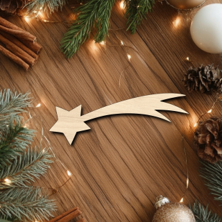 Dřevěná vánoční kometa