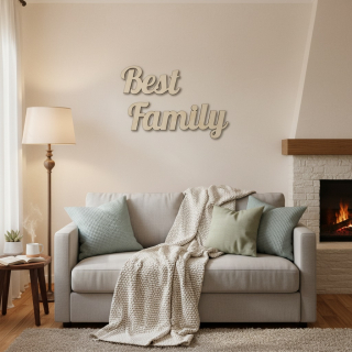 Dřevěný nápis - Best Family