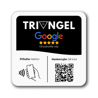 NFC / QR destička pro Google recenze s vlastním logem